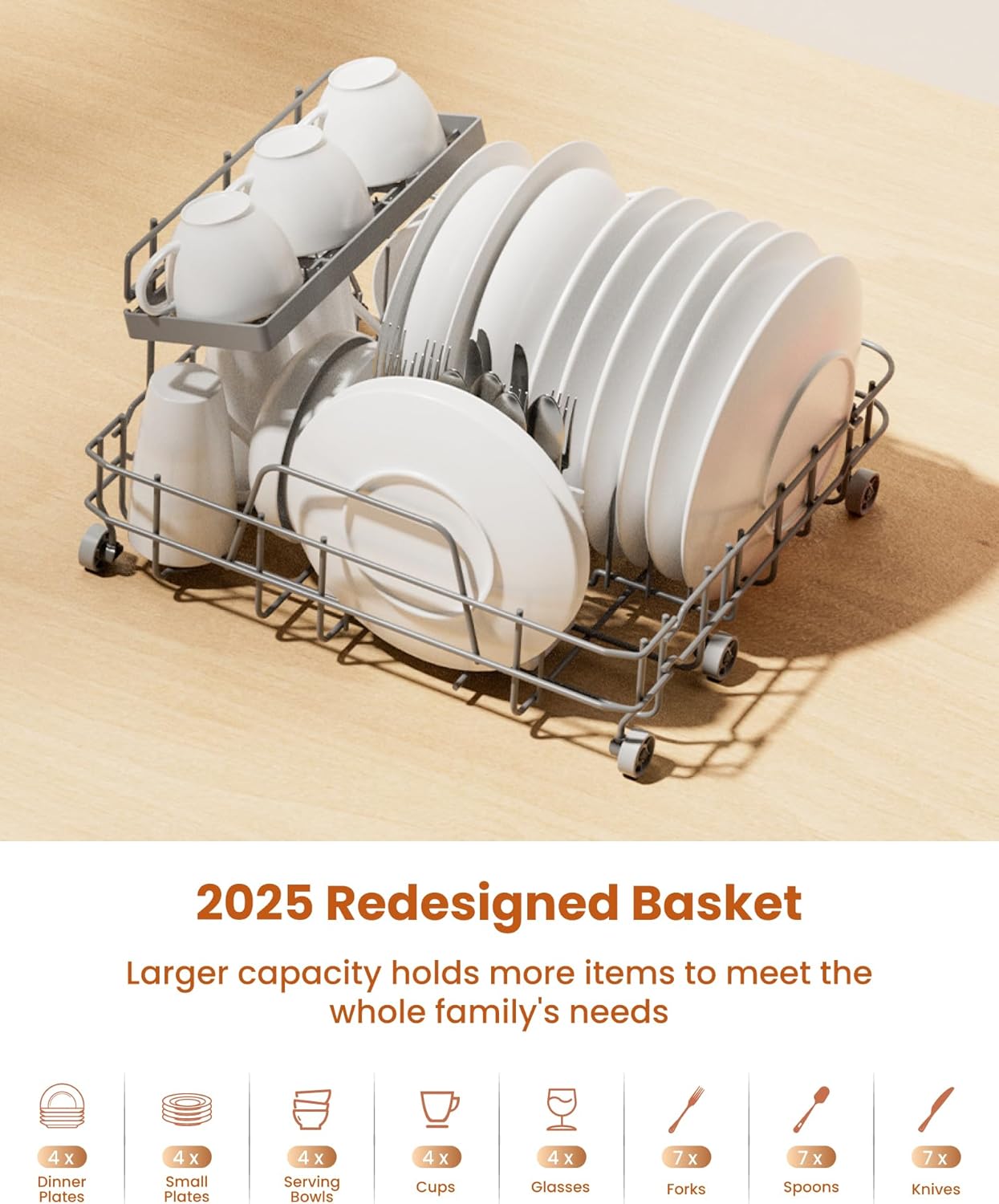 Portable Dishwasher – Powerful, Efficient, with 8 Wash Programs