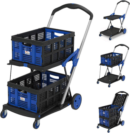 Portable Folding Shopping Cart + 3 Ecological Thermal Bags [FACTORY PRICE]