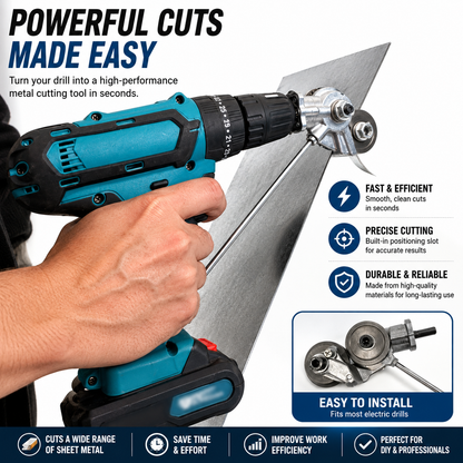 PowerCut™ Electric Drill Shear Attachment – Fast & Precise Metal Cutting